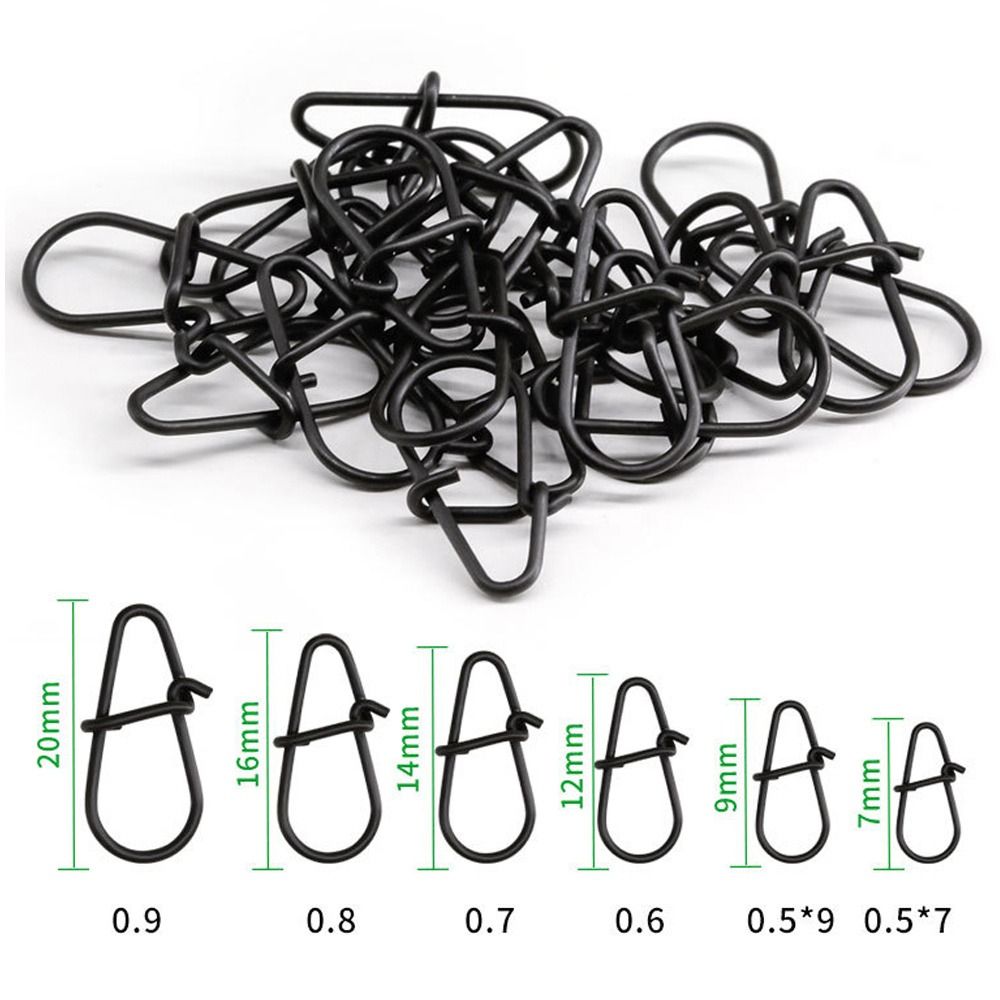 Fishing Hook Stainless Steel - 100 шт./лот, матовая черная защелка для