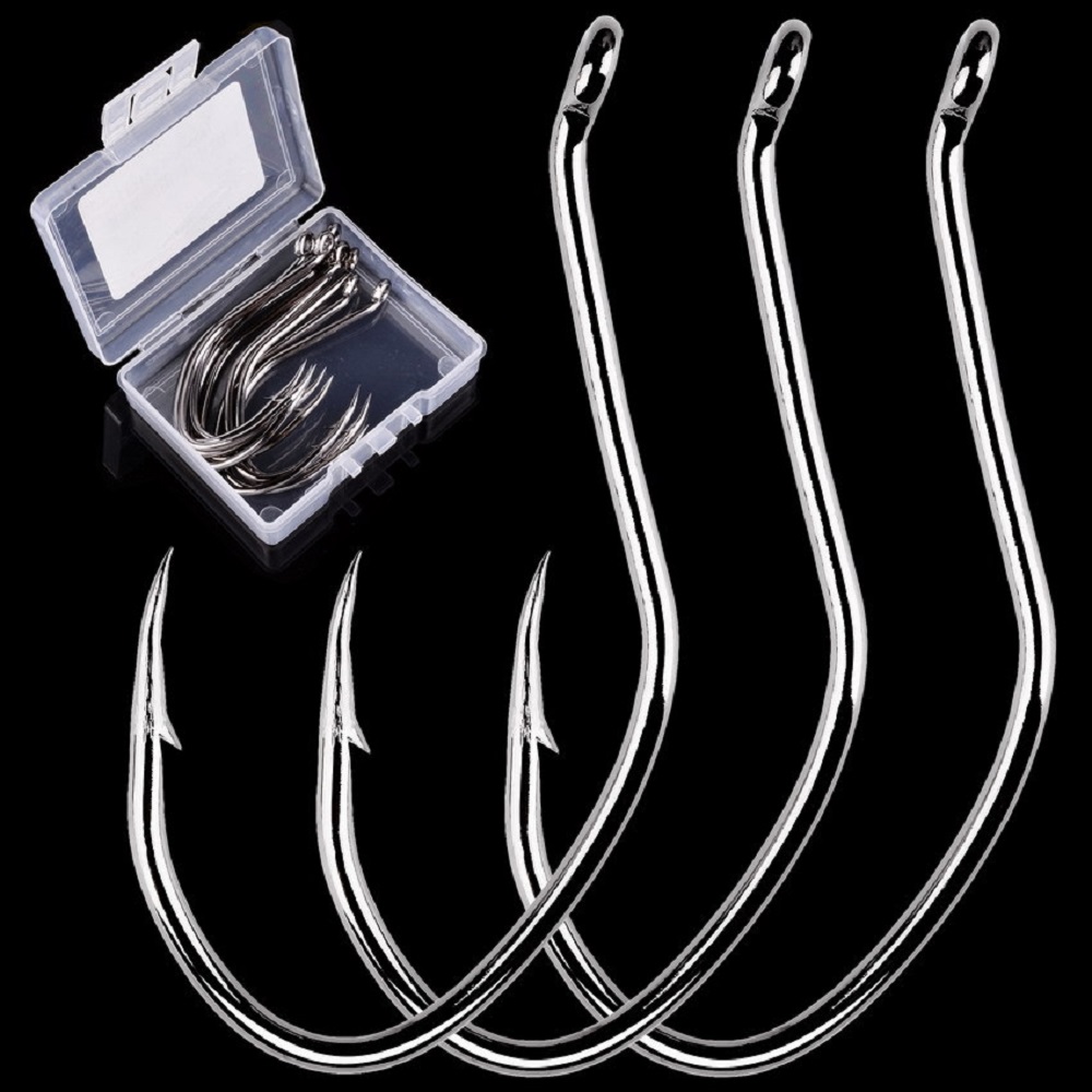 Fishing Hook Circle - 10 шт./коробка, рыболовные крючки из высокоуглеродистой