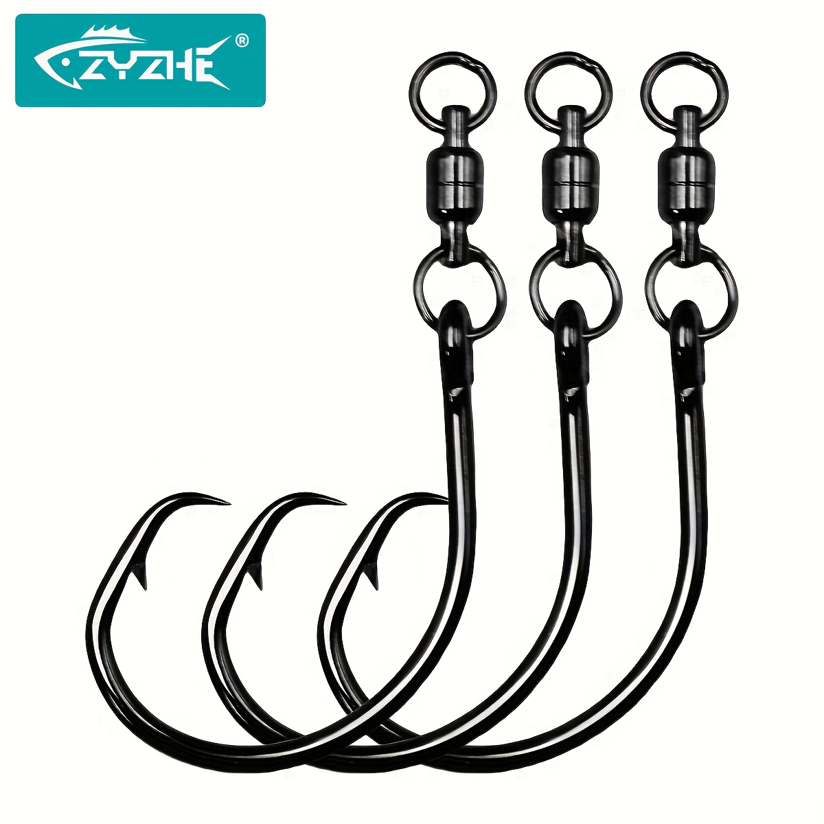 Fishing Hook Circle - Крючки ZYZHE 3/6/9 шт. с вертлюгом