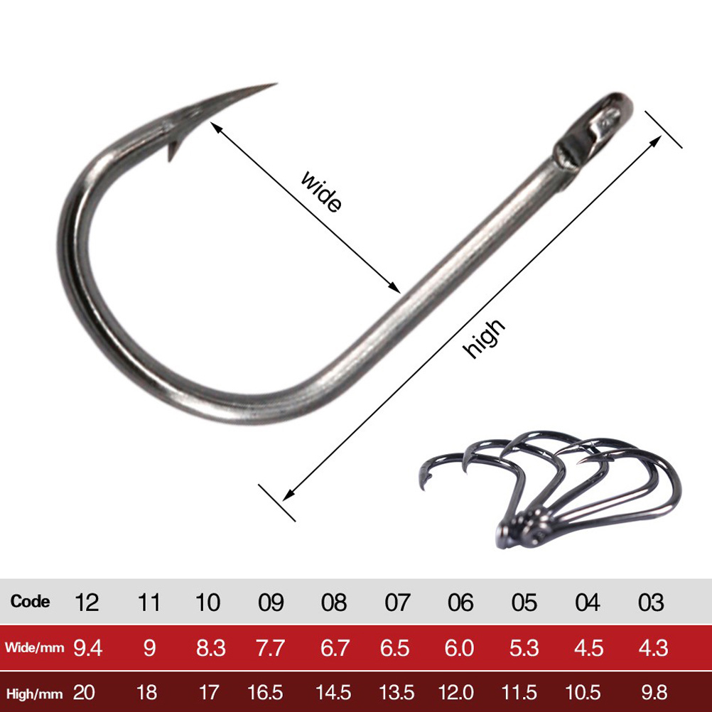 100-400 шт./коробка 3 # -12 #  – обзор и цена Fishing Hook Circle