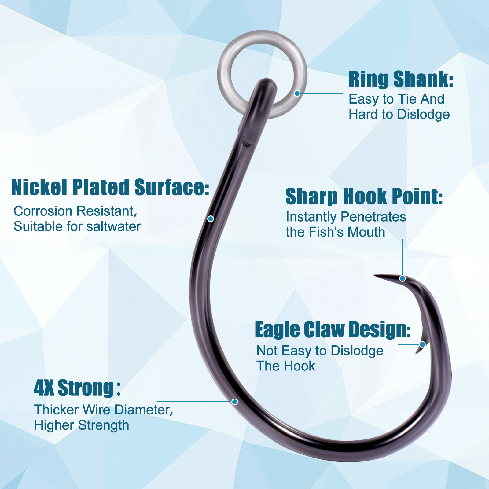 Круглые крючки 9 км для рыбалк – обзор и цена Fishing Hook Circle