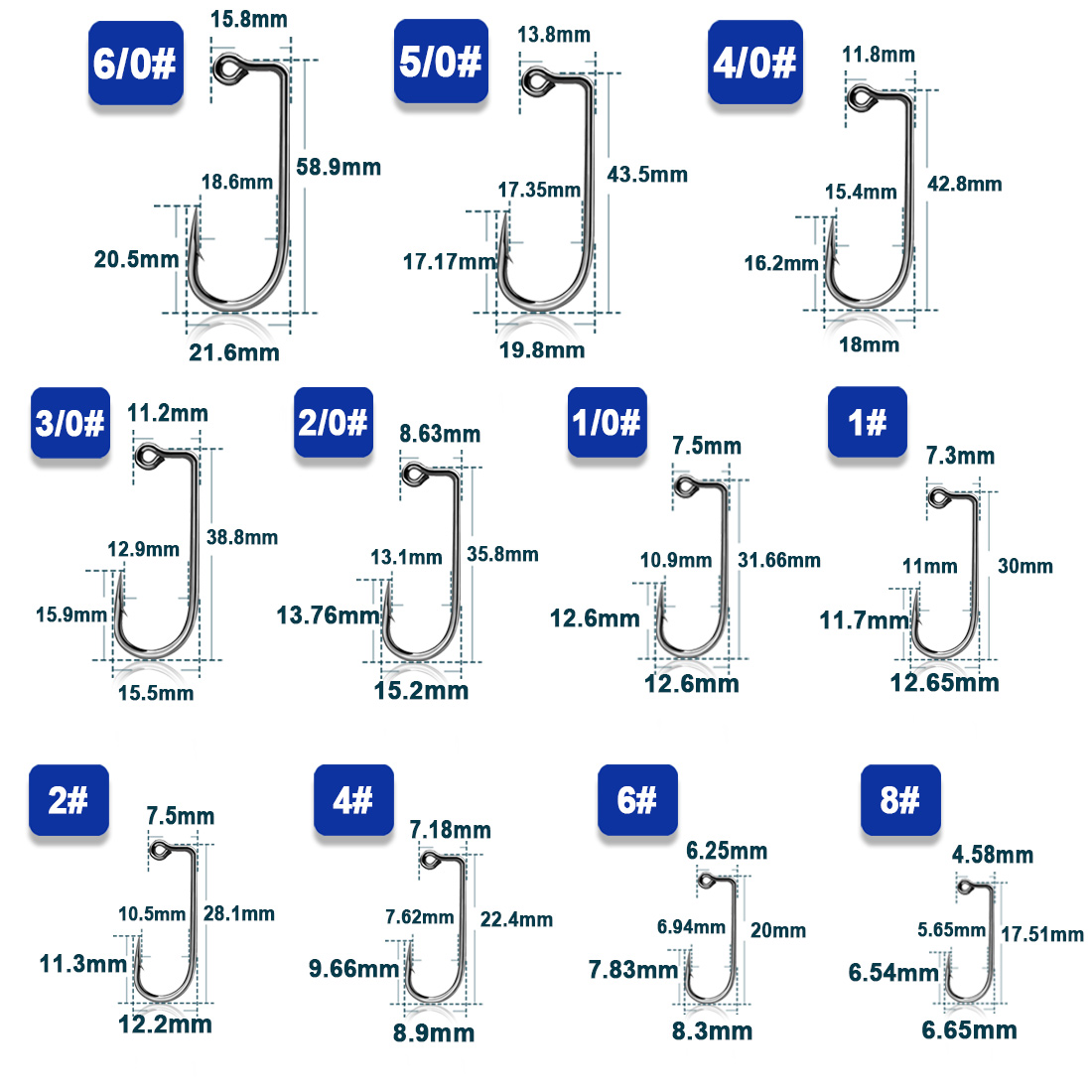 9KM 90-градусный джиг-крючок,  – обзор и цена Fishing Hook Barbless