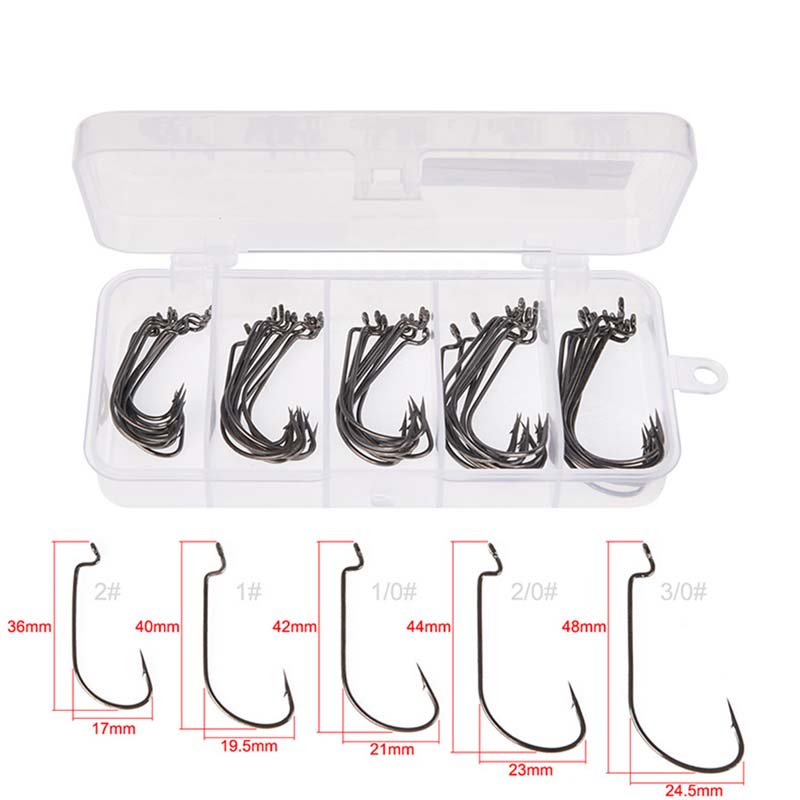 50 шт./упак. Рыболовные крючки – обзор и цена Fishing Hook Offset