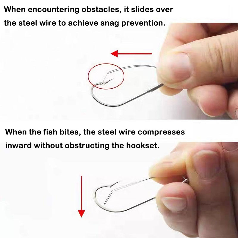 20/40 шт. офсетные червячные к – обзор и цена Fishing Hook Offset